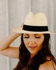 Havana | Womens Toyo Straw Panama Hat with Downturned Brim
