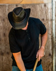 Hollywood | Mens Leather Cowboy Hat