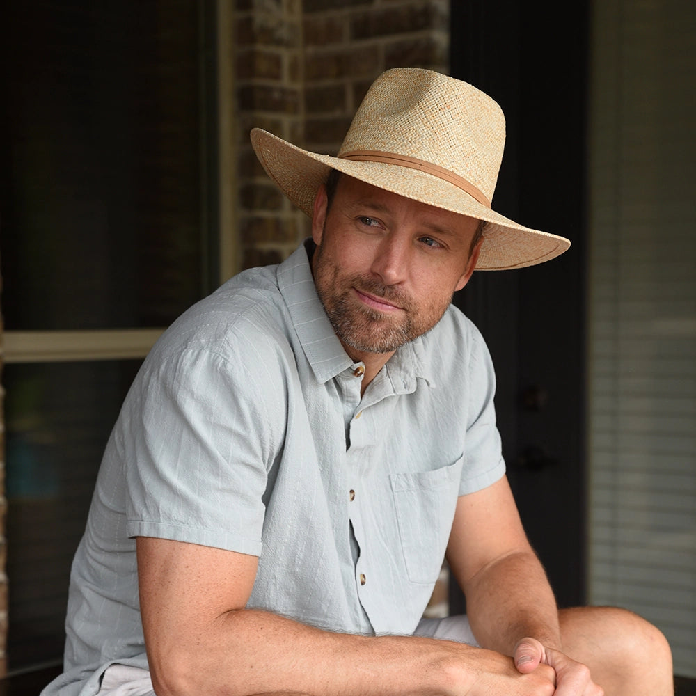 Johvan | Mens Natural Straw Sun Hat