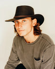 Midnight Rider | Mens Leather Outback Hat