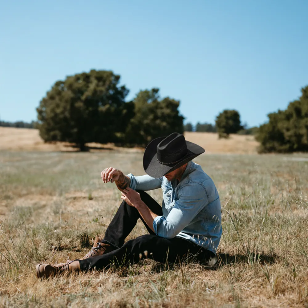 Montana | Mens Straw Cowboy Hat with Western Hat Band