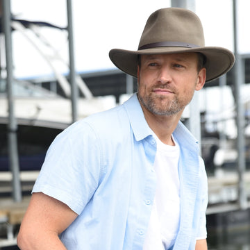 Pathfinder | Mens Khaki Wool Felt Outback Hat