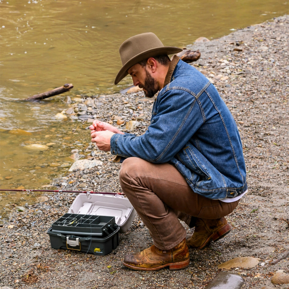 Pathfinder | Mens Putty Wool Felt Outback Hat
