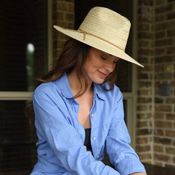 Paulo | Womens Natural Wide Brim Straw Safari Sun Hat