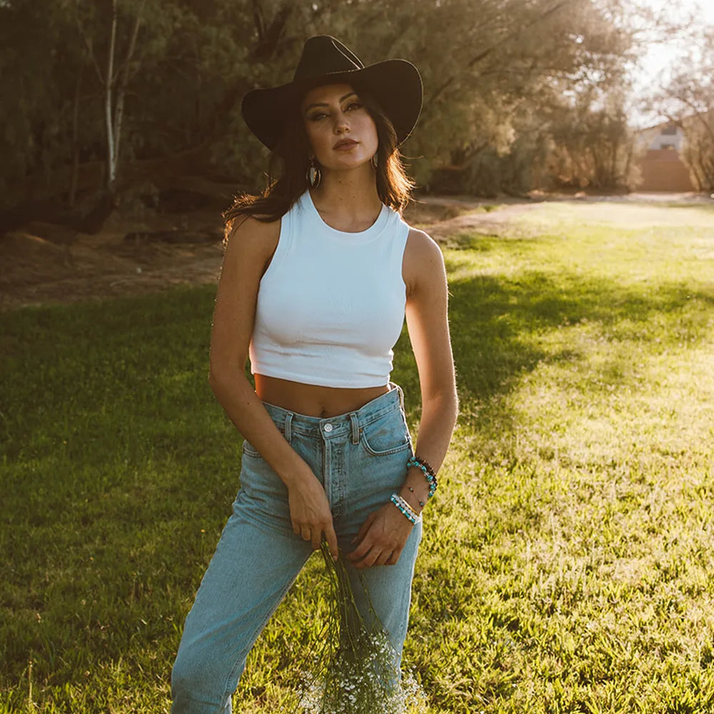 Sequoia | Womens Black Wool Felt Cowgirl Hat