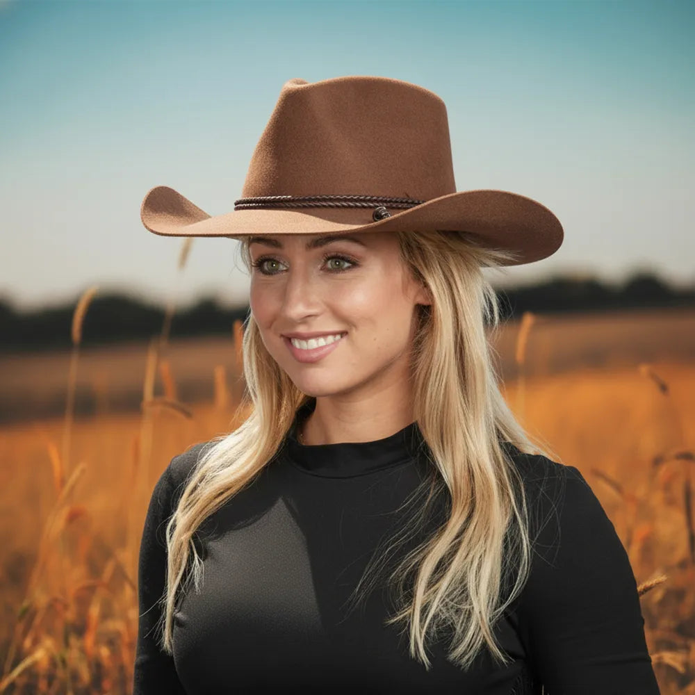 Sequoia | Womens Brown Wool Felt Cowgirl Hat