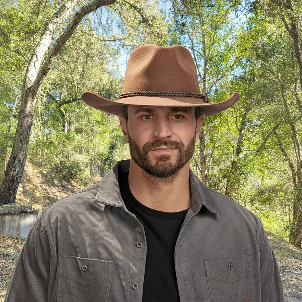 Sequoia | Mens Brown Wool Felt Cowboy Hat