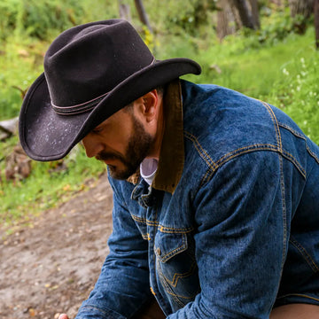 Showdown | Mens Brown Wool Felt Crushable Western Outback Cowboy Hat