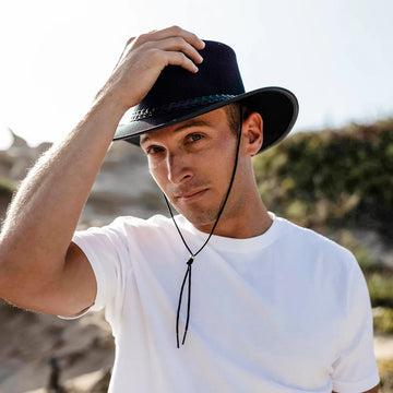 Soaker | Mens Black Breathable Wide Brim Sun Hat