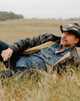 Storm Black | Mens Leather and Rattlesnake Black Cowboy Hat