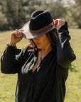 Summit | Womens Felt Leather Fedora Hat