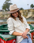 Summit | Womens Felt Leather Fedora Hat