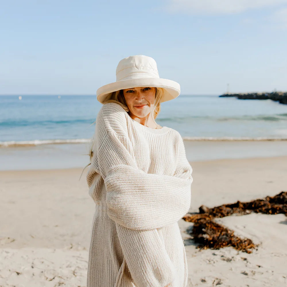 Sunny | Womens Wide Brim Cotton Sun Hat