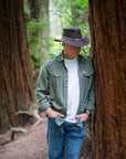 Bison | Mens Bison Leather Packable Outback Hat