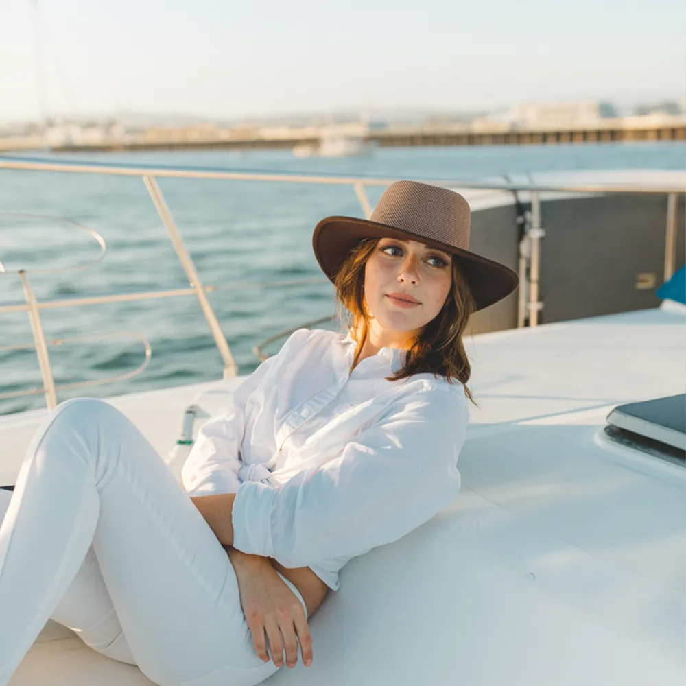 Cabana | Womens Walnut Wide Brim Sun Hat