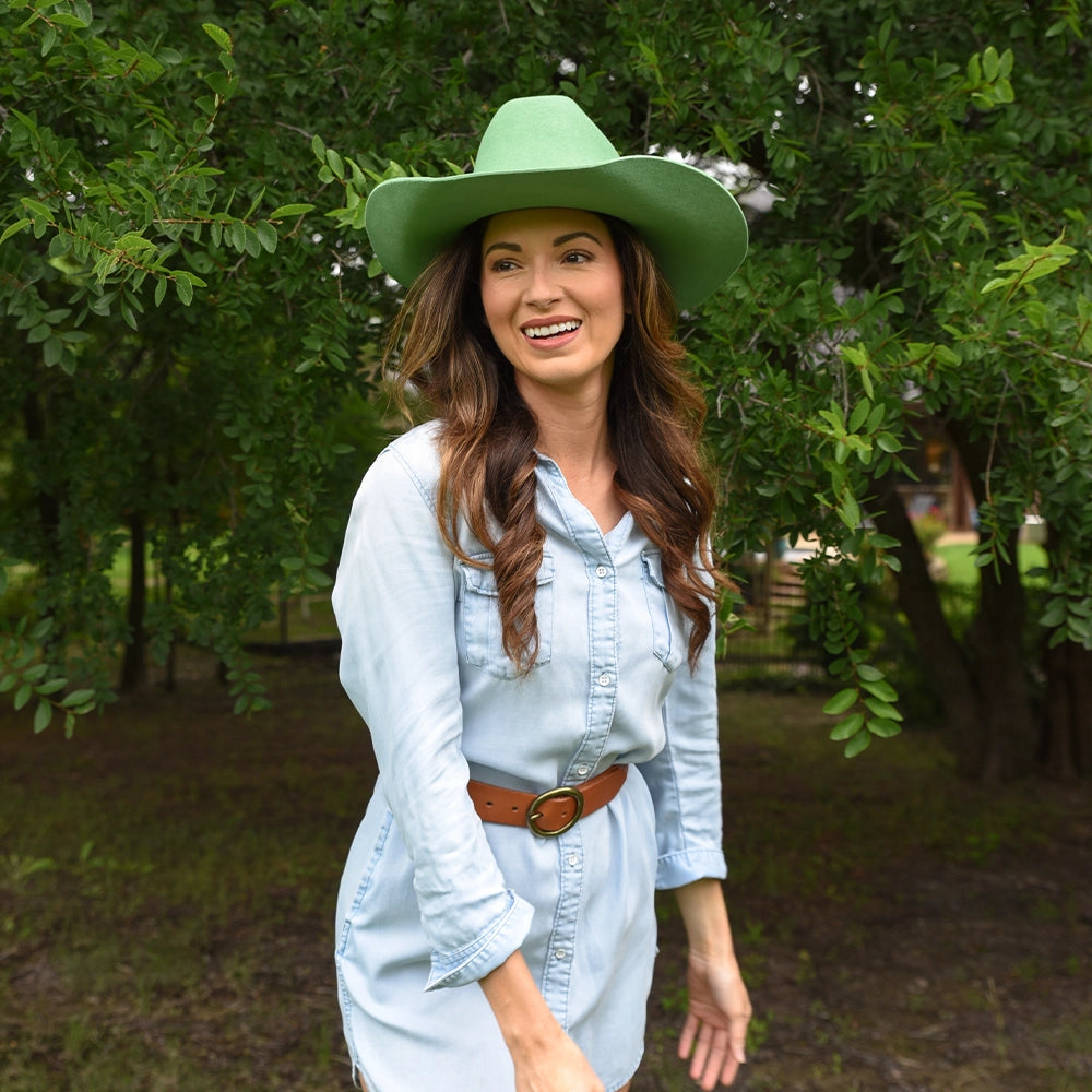 Cattleman | Womens Mint Felt Cowgirl Hat