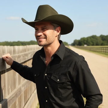 Cattleman | Mens Olive Felt Cowboy Hat