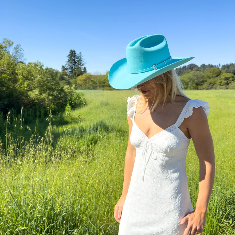 Cattleman | Womens Turquoise Felt Cowgirl Hat