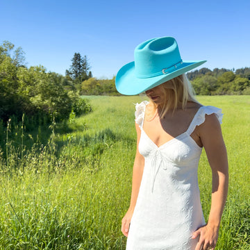 Cattleman | Womens Turquoise Felt Cowgirl Hat