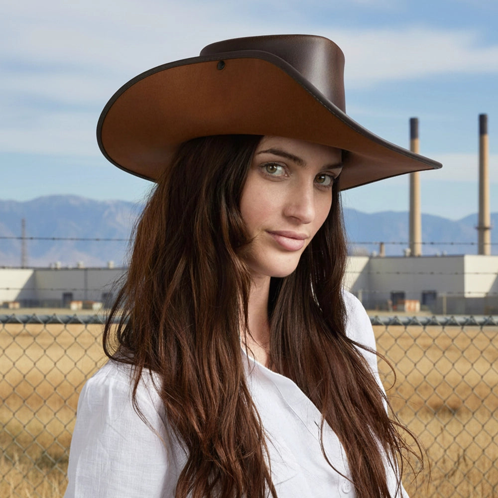 Cavalier | Womens Brown Leather Swashbuckler Pirate Hat