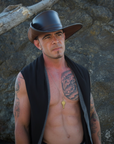 Cavalier | Mens Leather Swashbuckler Pirate Hat