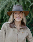Crusher | Womens Leather Crushable Outback Hat