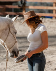 Crusher | Womens Leather Crushable Outback Hat
