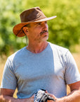 Crusher | Mens Crushable Leather Outback Hat