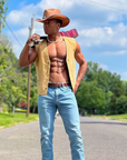 Cyclone | Mens Leather Cowboy Hat