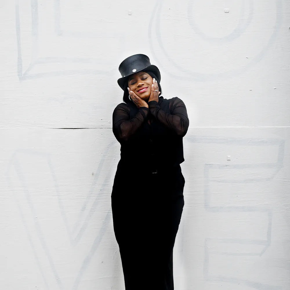 El Dorado Buffalo Nickel | Womens Black Leather Top Hat with Buffalo Nickel Hat Band