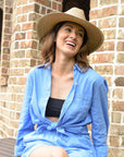 Falcon | Womens Fine Mexican Palm Wide Brim Straw Sun Hat