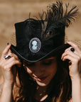 Fancy | Womens Victorian Leather Top Hat