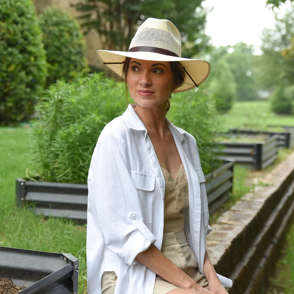 Florence | Womens Wide Brim Firm Straw Sun Hat