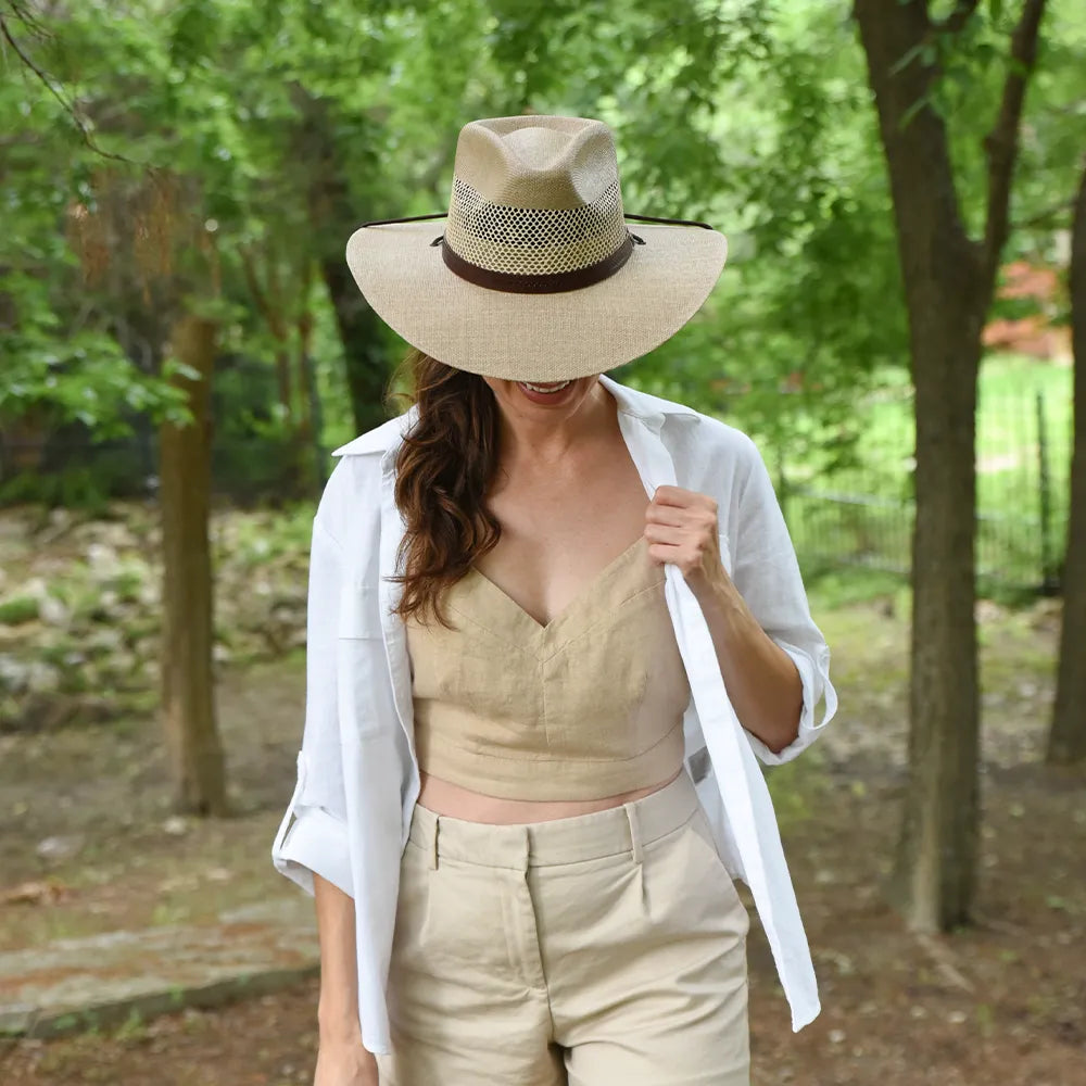Florence | Womens Wide Brim Firm Straw Sun Hat