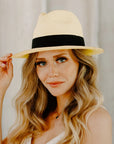 Havana | Womens Toyo Straw Panama Hat with Downturned Brim