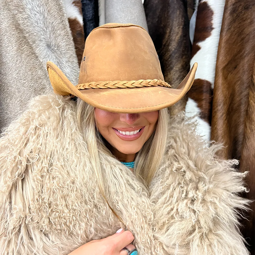 Hollywood | Womens Leather Cowgirl Hat