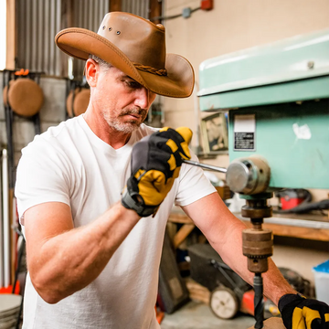 Hollywood | Mens Copper Leather Cowboy Hat