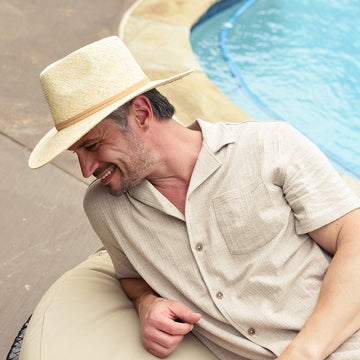 Johvan | Mens Natural Straw Sun Hat