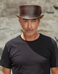 Marlow LT | Mens Leather Top Hat with LT Hat Band