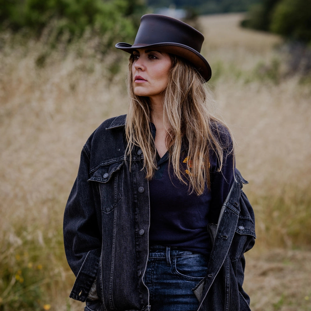 Marlow | Womens Leather Top Hat