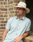 Mira | Mens Glazed Two Tone Toyo Straw Outback Hat