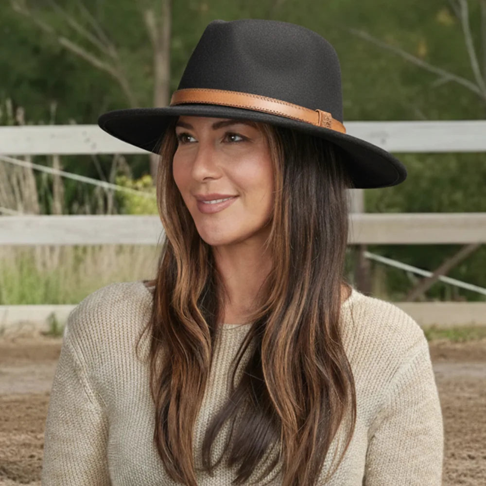 Moab | Womens Crushable Wool Felt Safari Hat with Leather Band