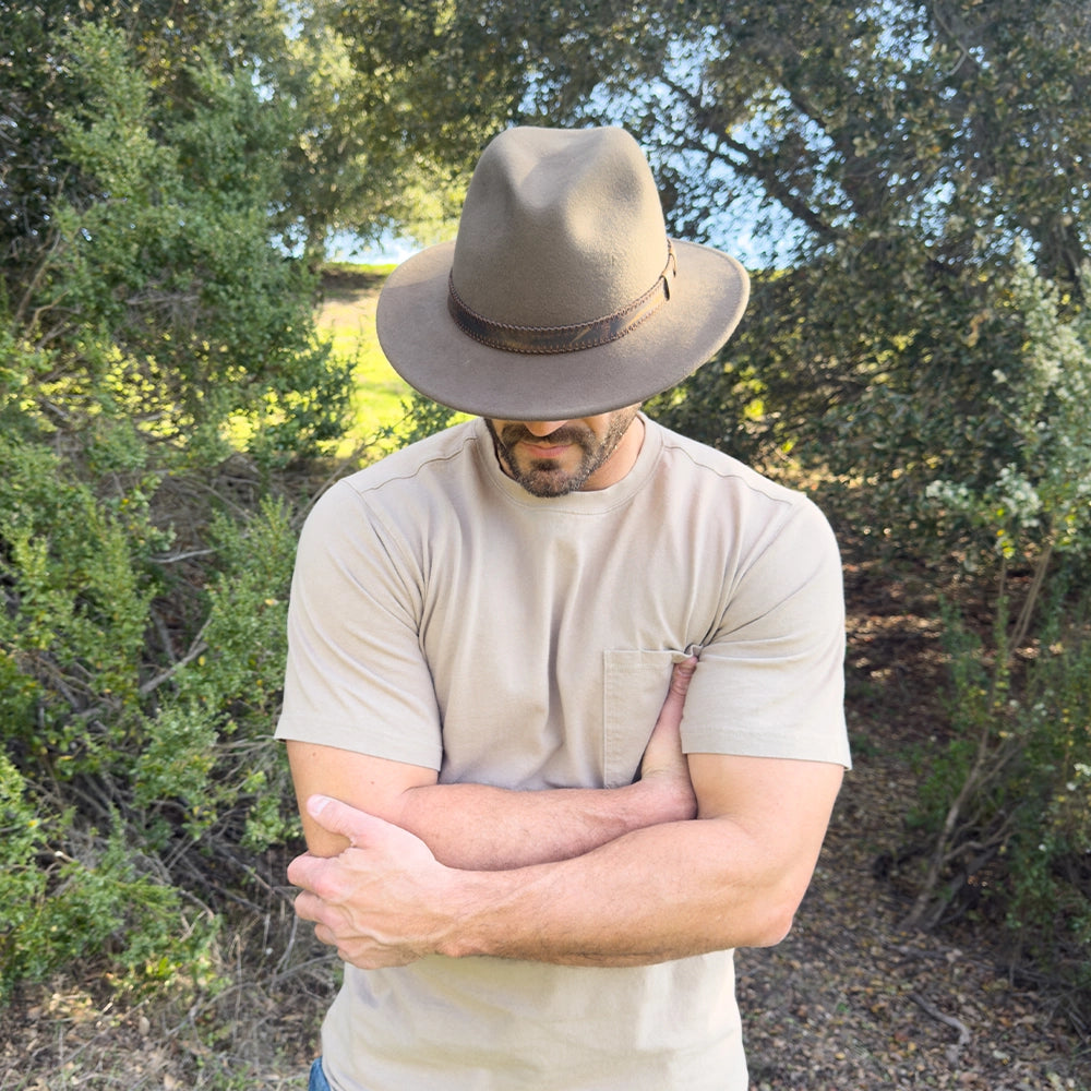 Moab | Mens Crushable Wool Felt Safari Hat with Leather Band