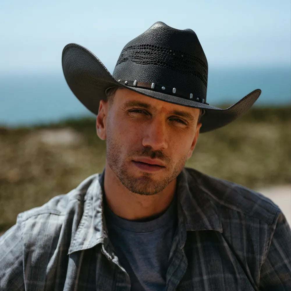 Montana | Mens Straw Cowboy Hat with Western Hat Band