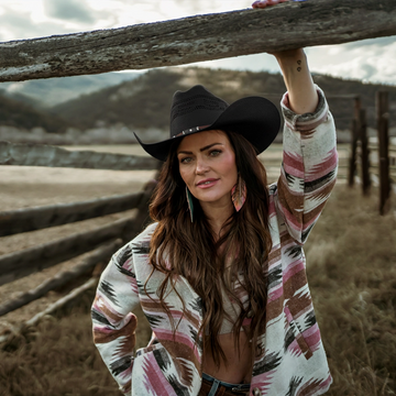 Montana | Womens Black Straw Cowgirl Hat with Western Hat Band