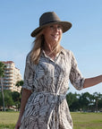 Nero | Womens Two-Tone Woven Straw Fedora Hat