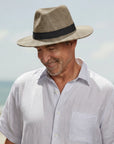 Nero | Mens Two-Tone Woven Straw Fedora Hat