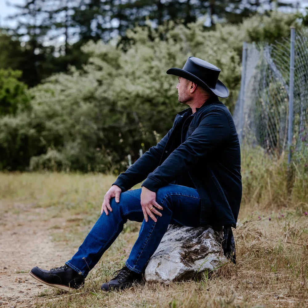 Pale Rider | Mens Leather Top Hat