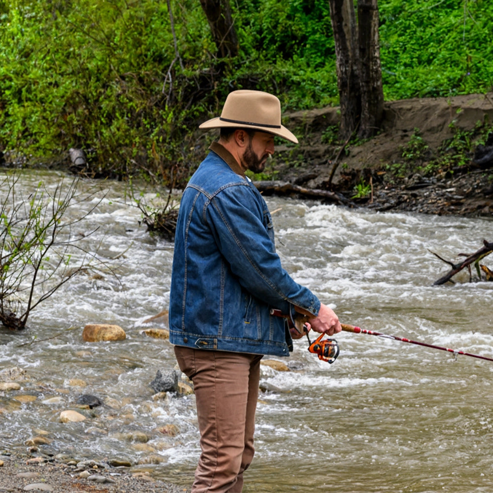Pathfinder | Mens Putty Wool Felt Outback Hat