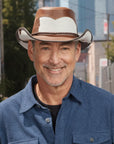 Pinto | Mens Leather Cowboy Hat with Calf Accents